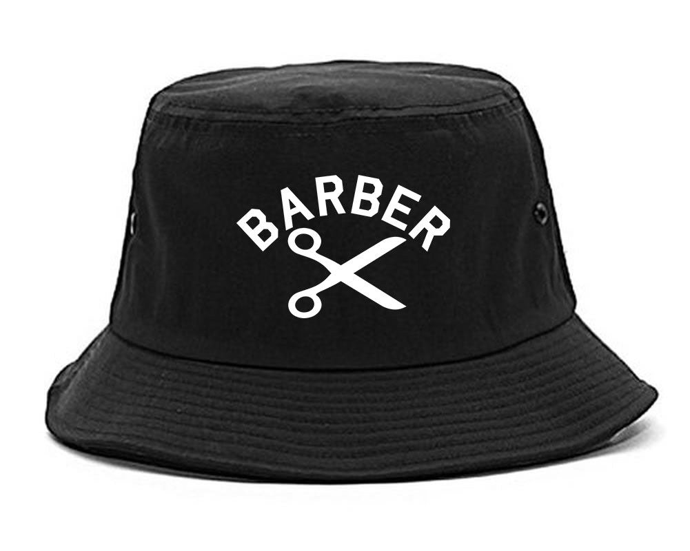 Barber Scissors Bucket Hat Black