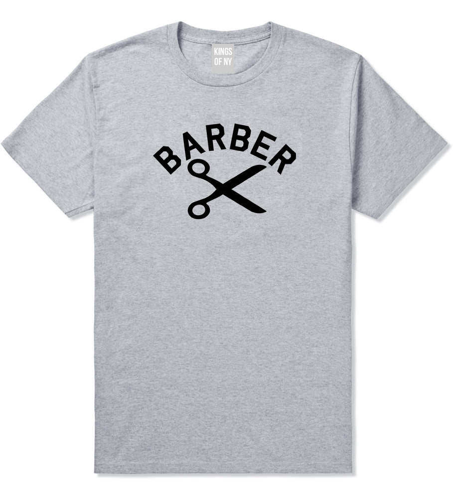 Barber Scissors Grey T-Shirt by Kings Of NY