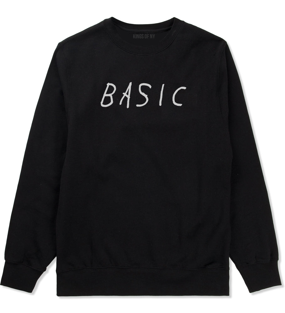 Basic Plain Black Crewneck Sweatshirt by Kings Of NY