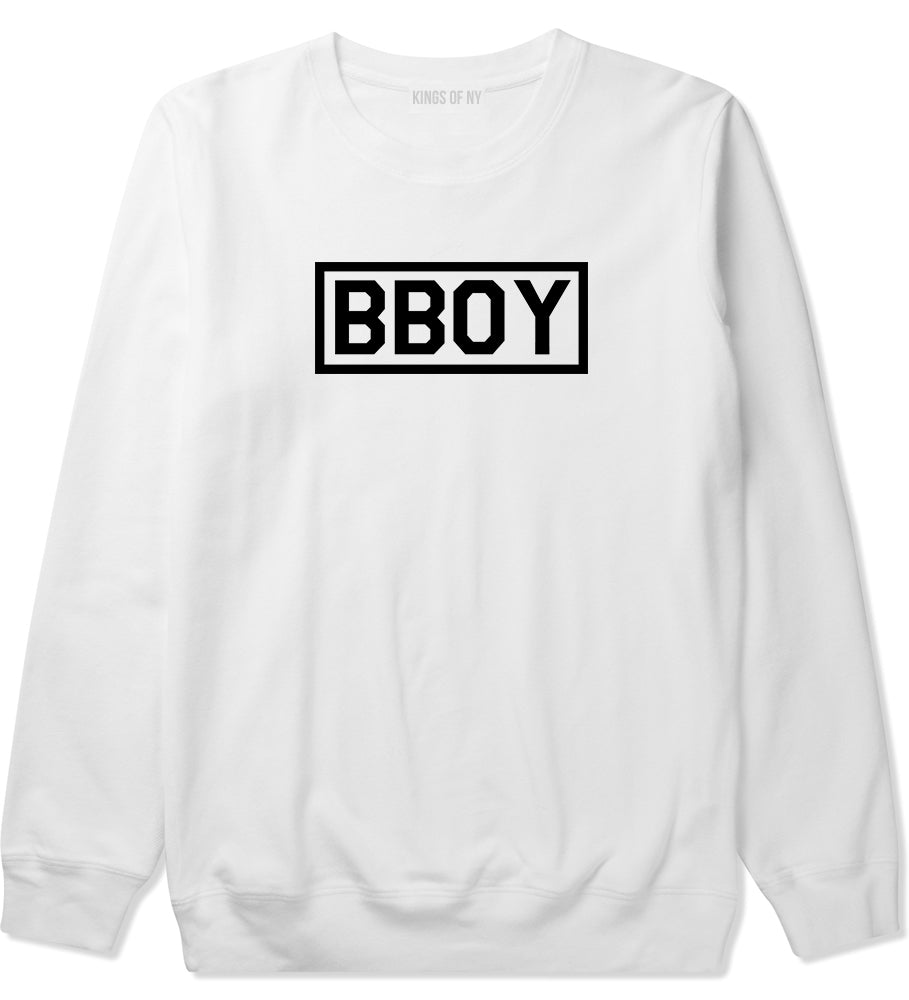 Bboy Breakdancing White Crewneck Sweatshirt by Kings Of NY