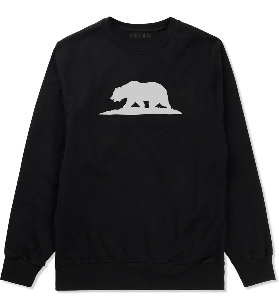 Bear Logo California Republic Black Crewneck Sweatshirt by Kings Of NY