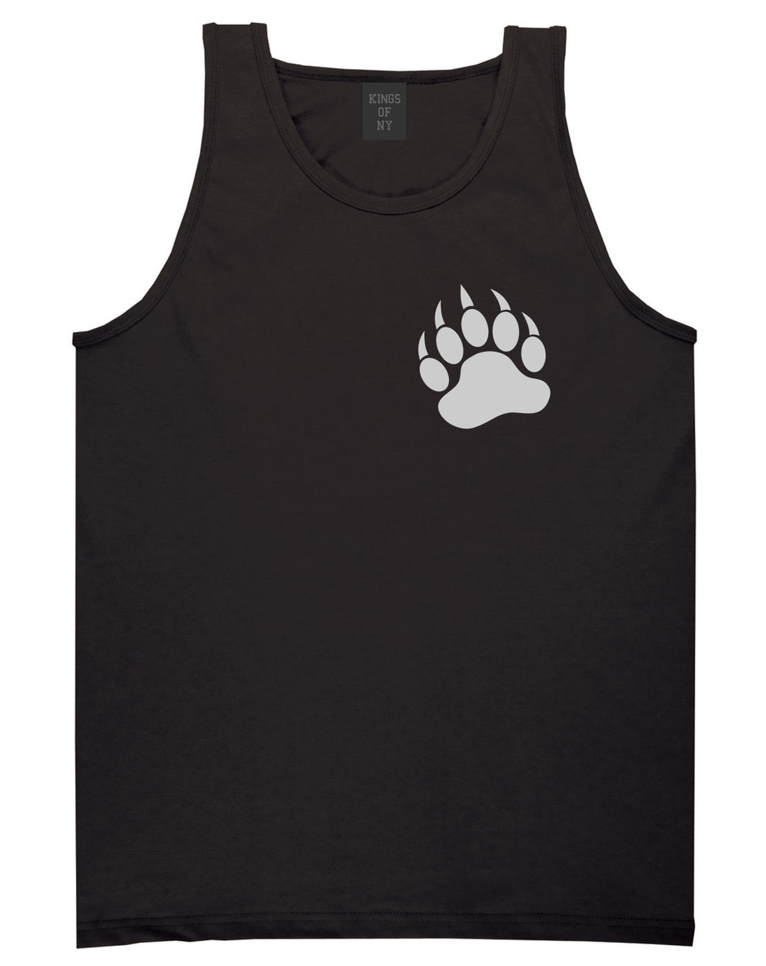 Bear Paws Chest Black Tank Top Shirt by Kings Of NY