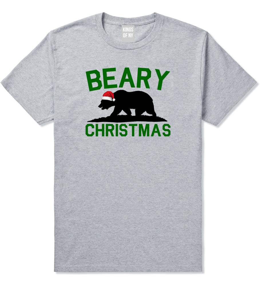 Beary Christmas California Bear funny Grey Mens T-Shirt