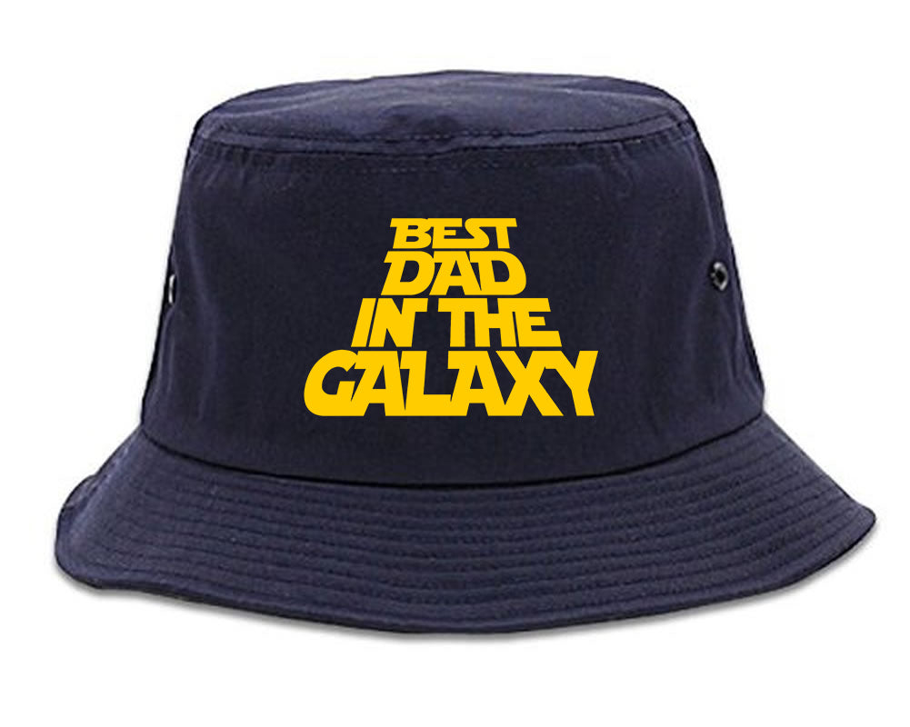 Best Dad In The Galaxy Mens Bucket Hat Navy Blue