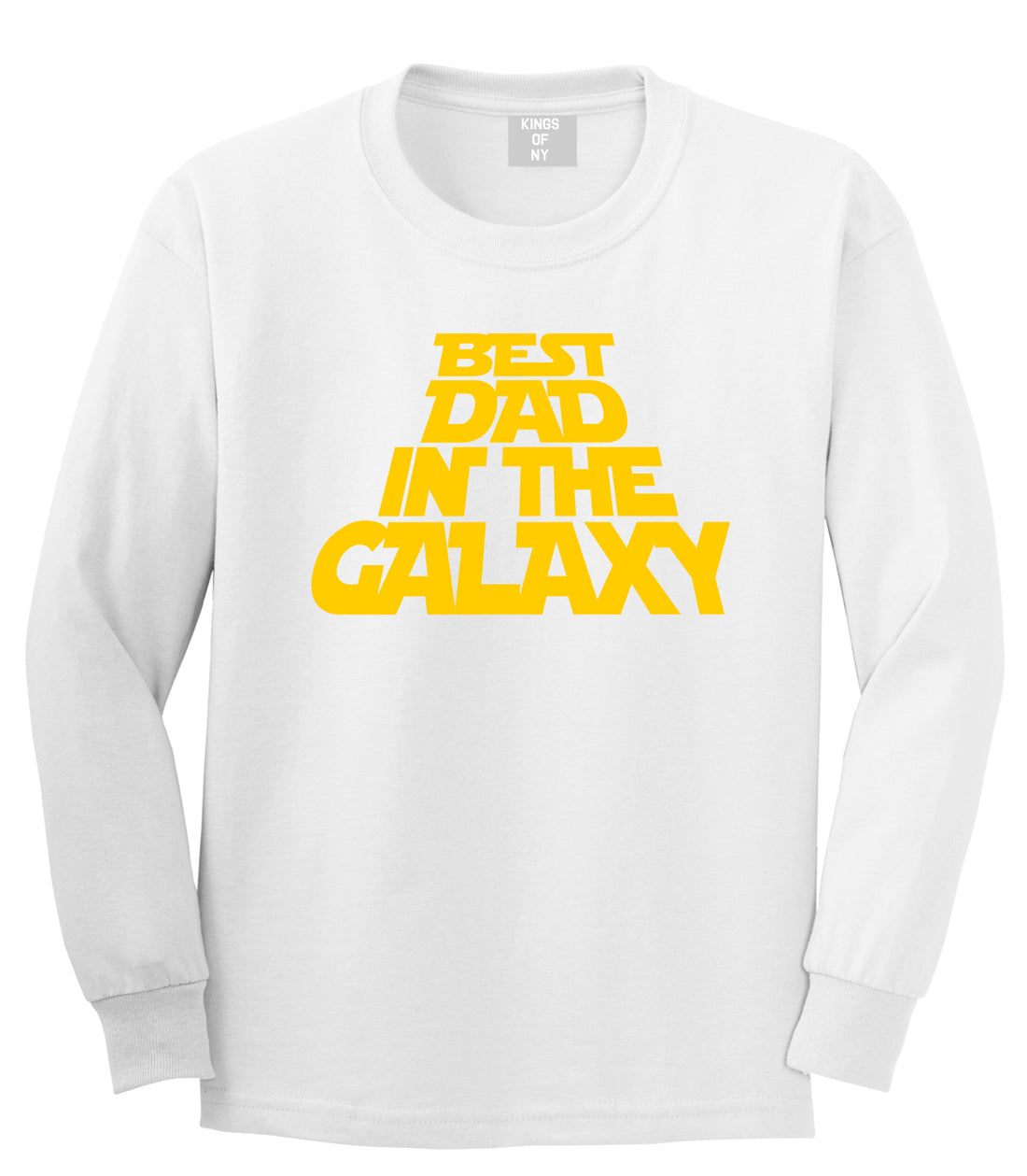Best Dad In The Galaxy Mens Long Sleeve T-Shirt White