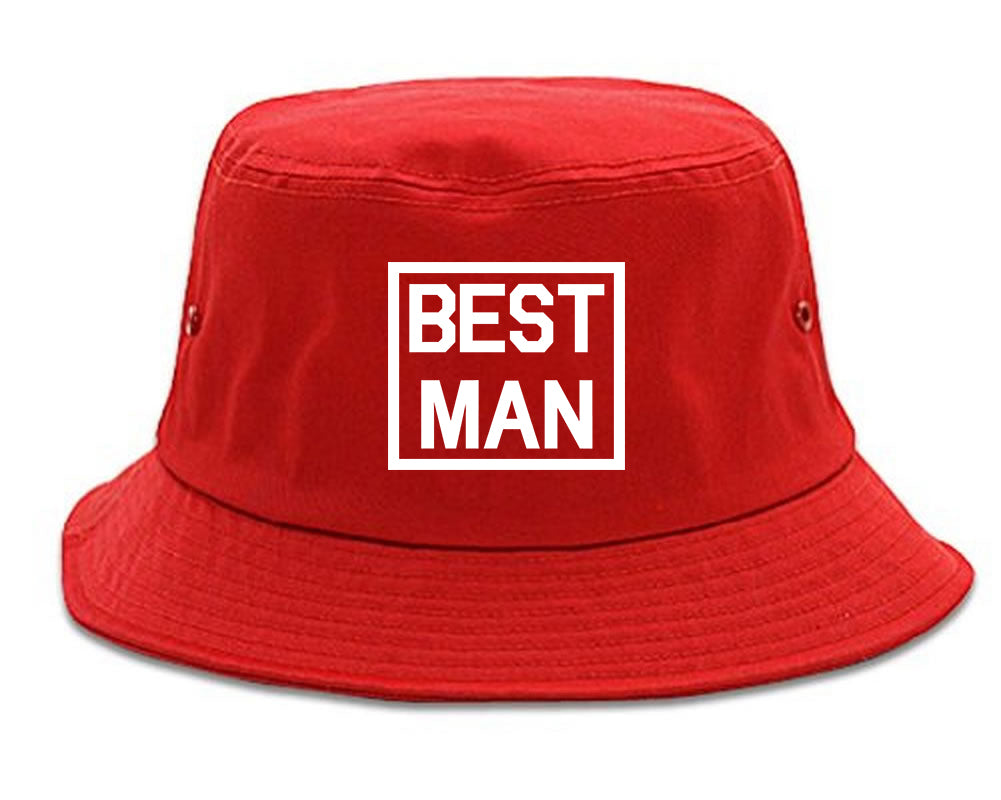 Best Man Bachelor Party Bucket Hat Red
