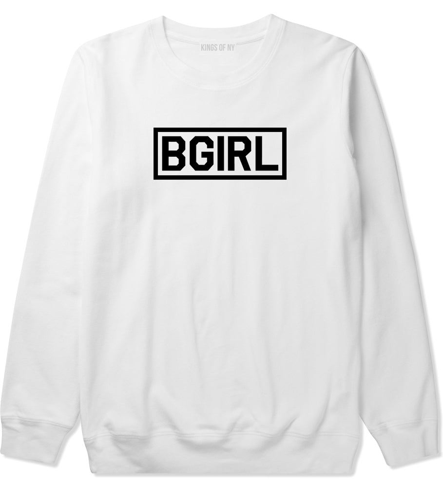Bgirl Breakdancing White Crewneck Sweatshirt by Kings Of NY