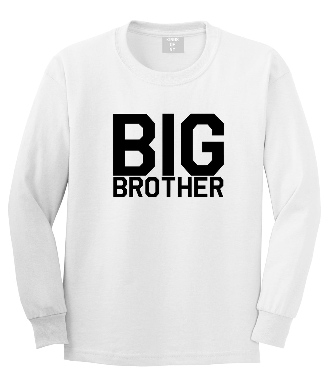 Big Brother White Long Sleeve T-Shirt by Kings Of NY
