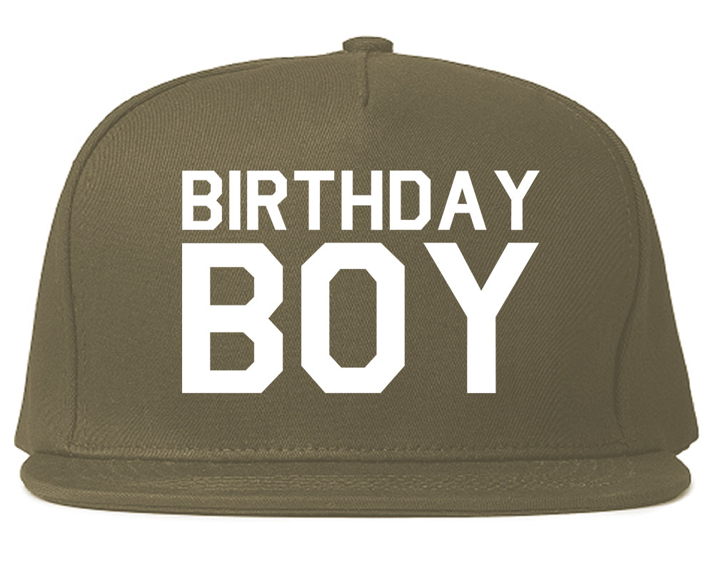 Birthday Boy Snapback Hat Grey