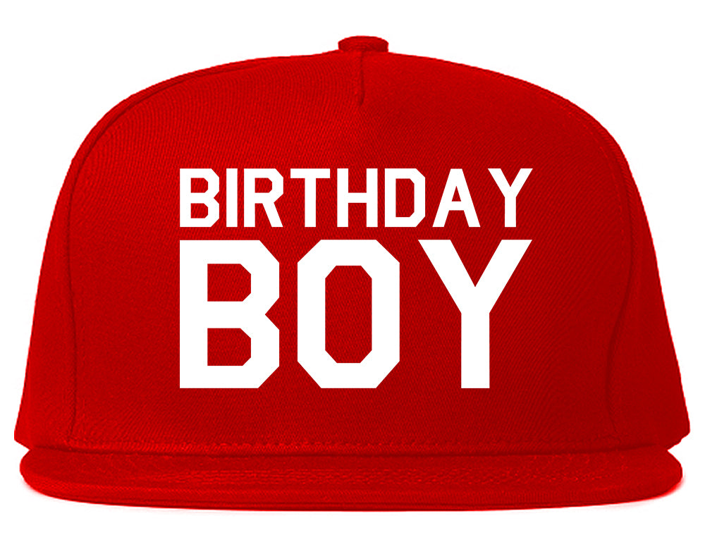 Birthday Boy Snapback Hat Red
