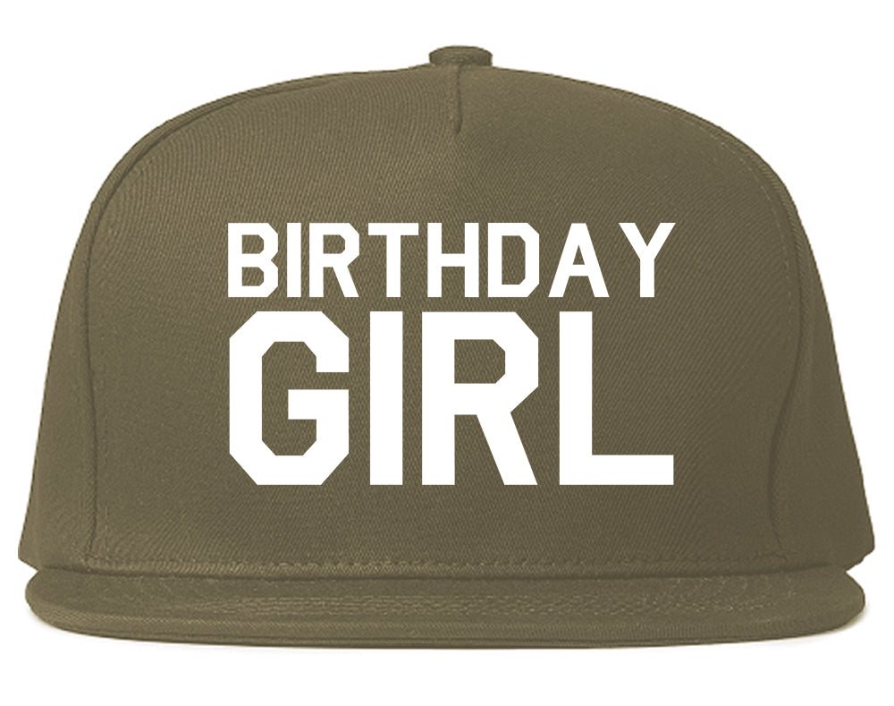 Birthday Girl Snapback Hat Grey