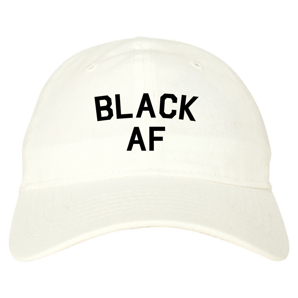 Black AF Mens Dad Hat Baseball Cap White