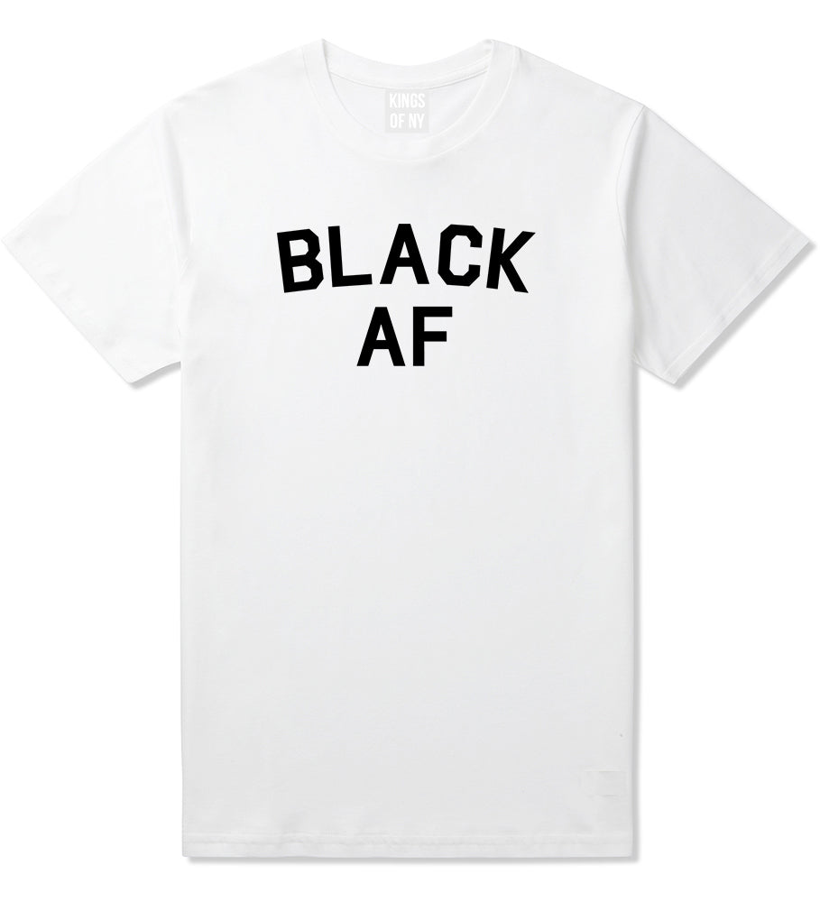 Black AF Mens T Shirt White
