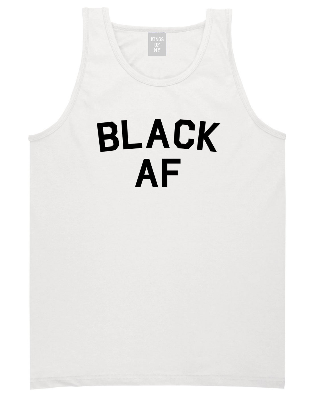 Black AF Mens Tank Top Shirt White