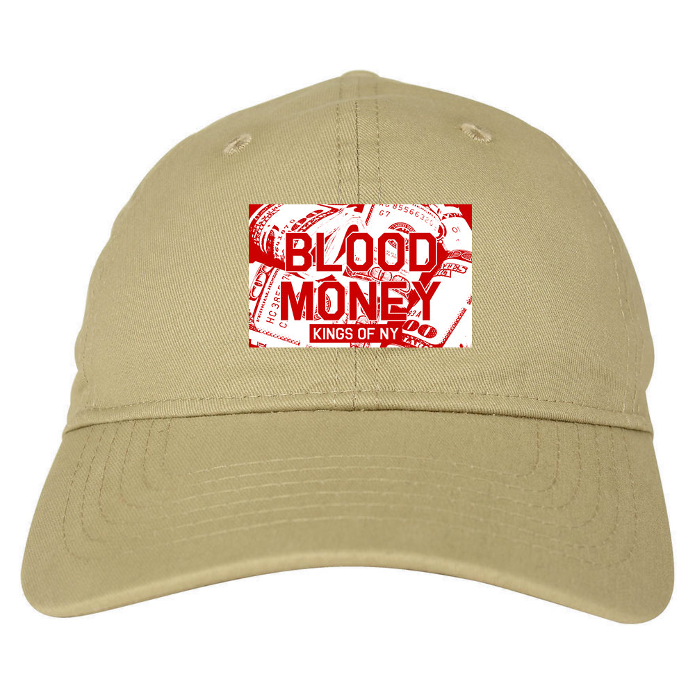 Blood Money 100s Mens Dad Hat Baseball Cap Tan