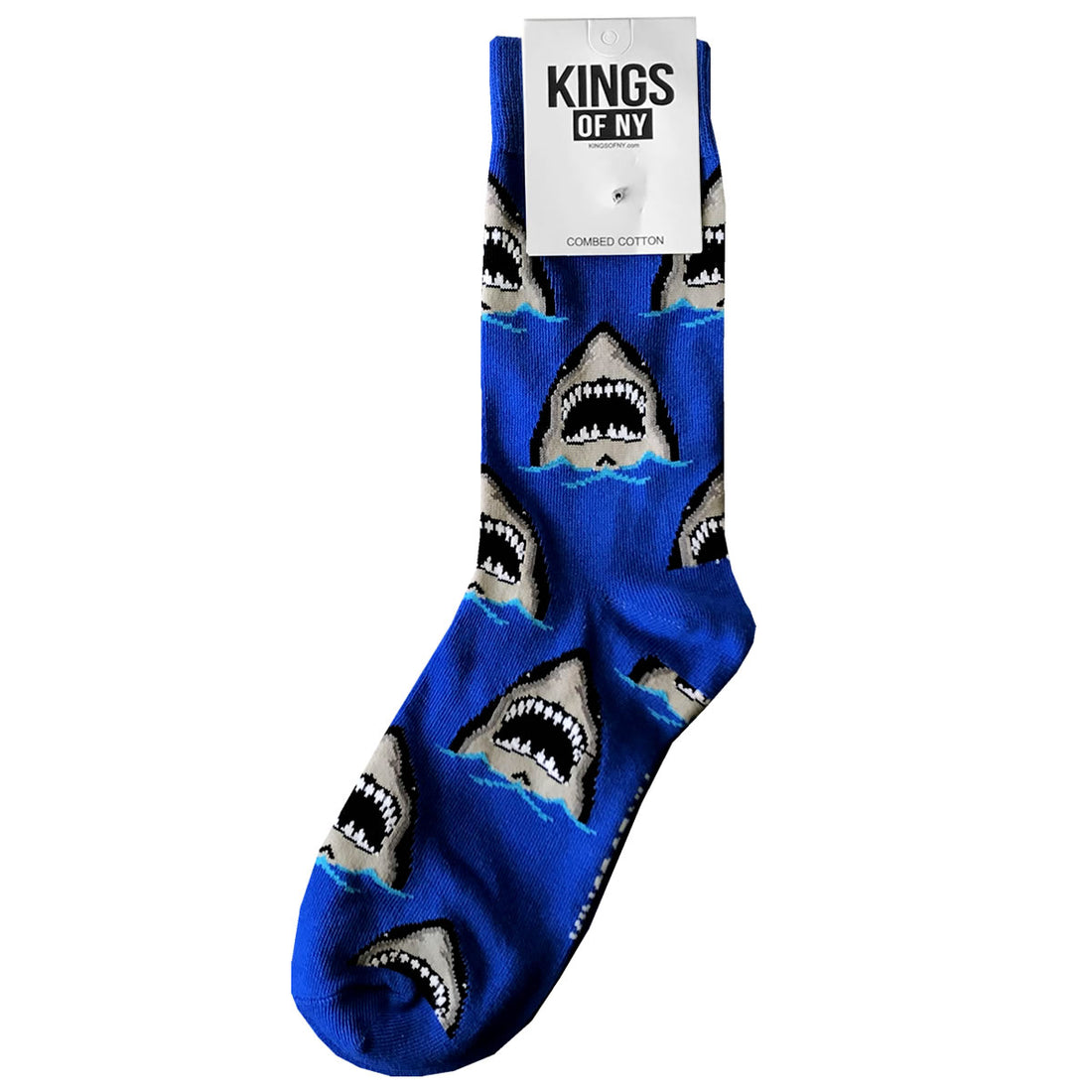 Blue Shark Funny Mens Socks