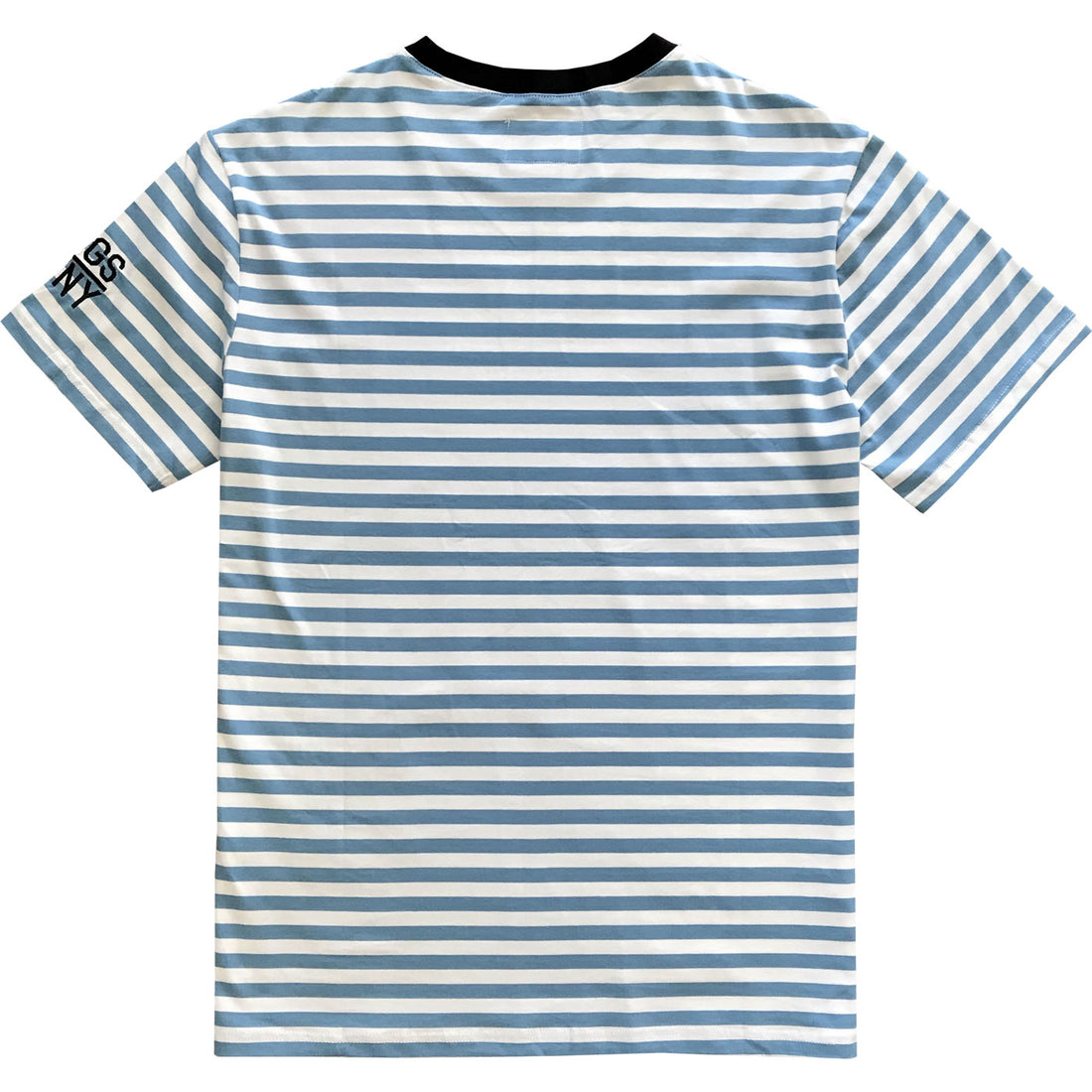 Blue And White Striped Mens T-Shirt