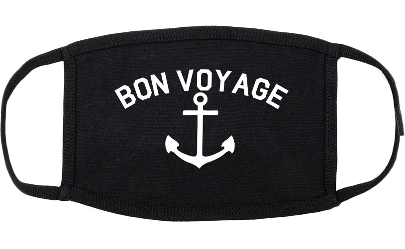 Bon Voyage Anchor Boat Cotton Face Mask Black