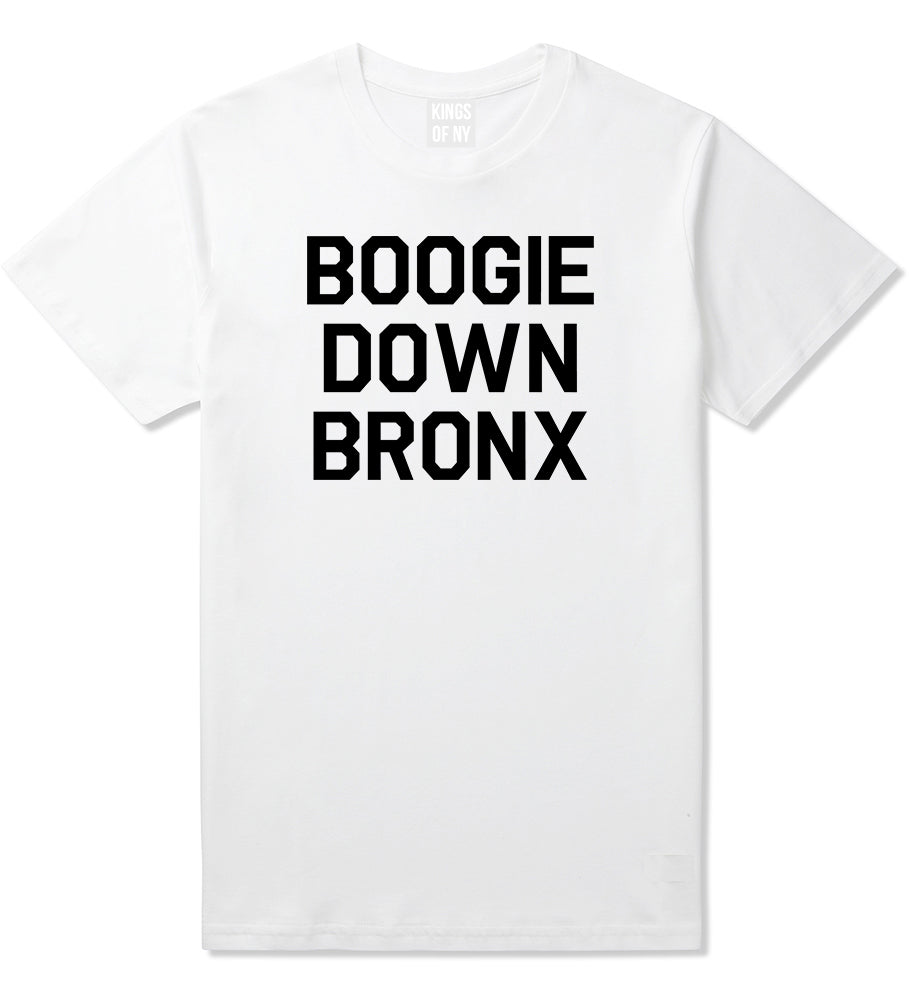 Boogie Down Bronx Mens T-Shirt White by Kings Of NY