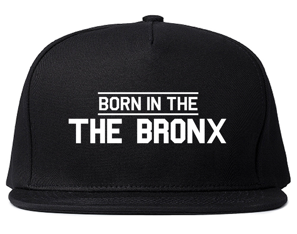 Born In The Bronx NY Mens Snapback Hat Black