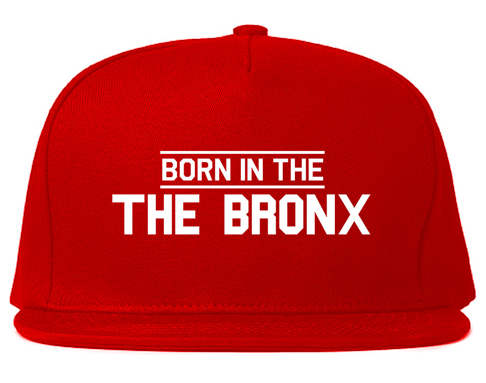 Born In The Bronx NY Mens Snapback Hat Red