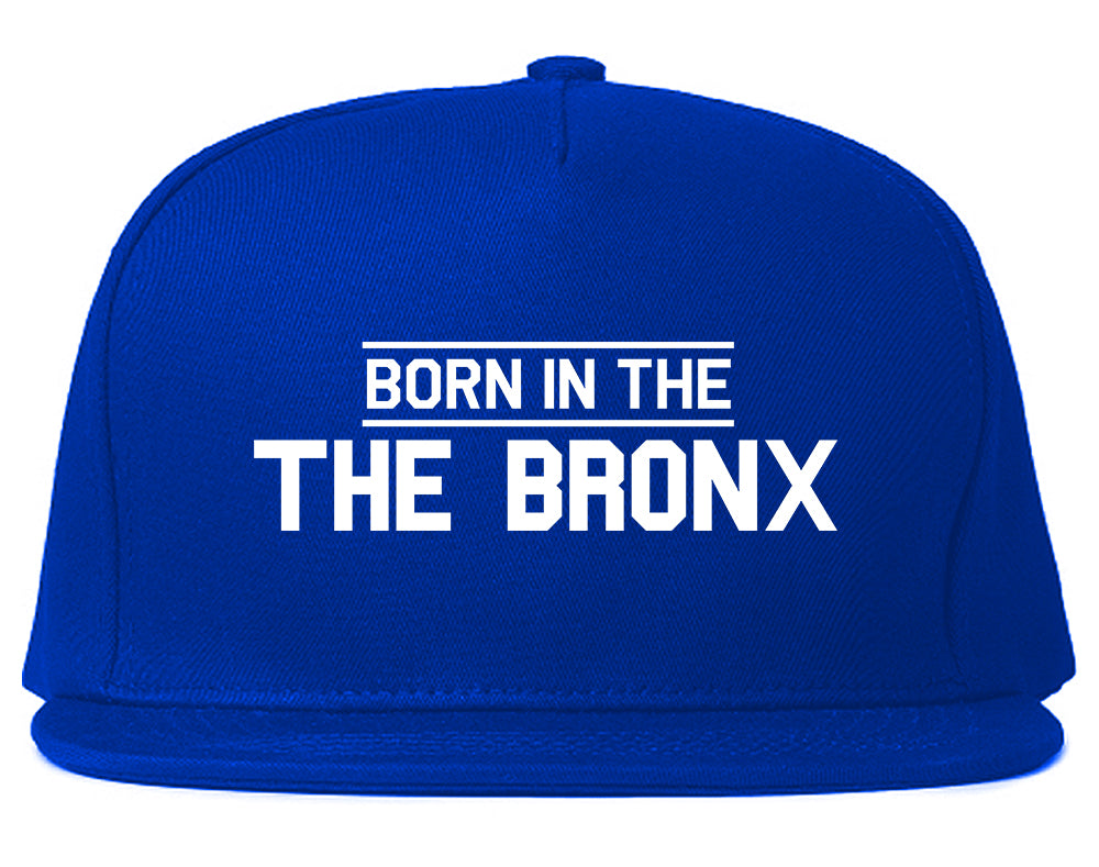 Born In The Bronx NY Mens Snapback Hat Royal Blue