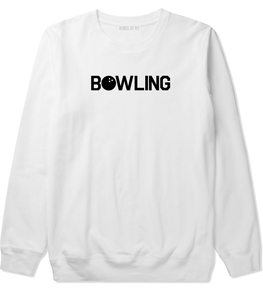 Bowling White Crewneck Sweatshirt by Kings Of NY