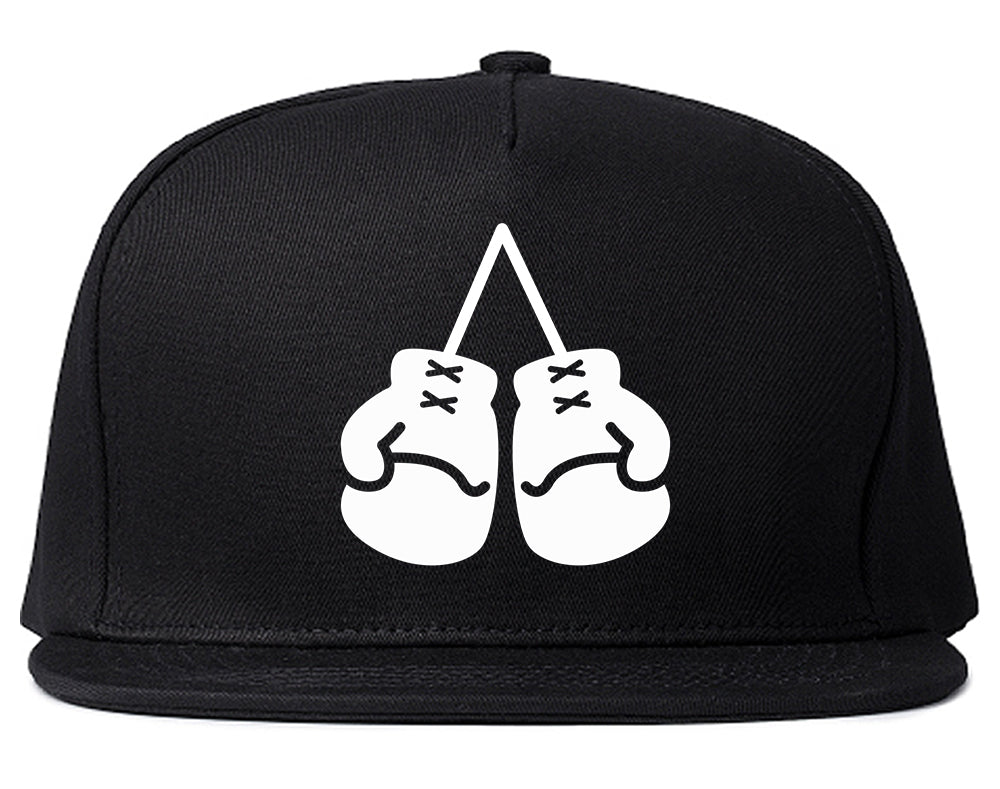 Boxing Gloves Chest Snapback Hat Black