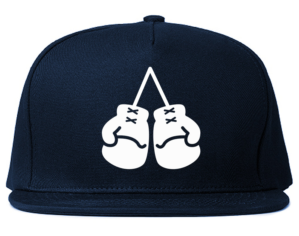 Boxing Gloves Chest Snapback Hat Blue