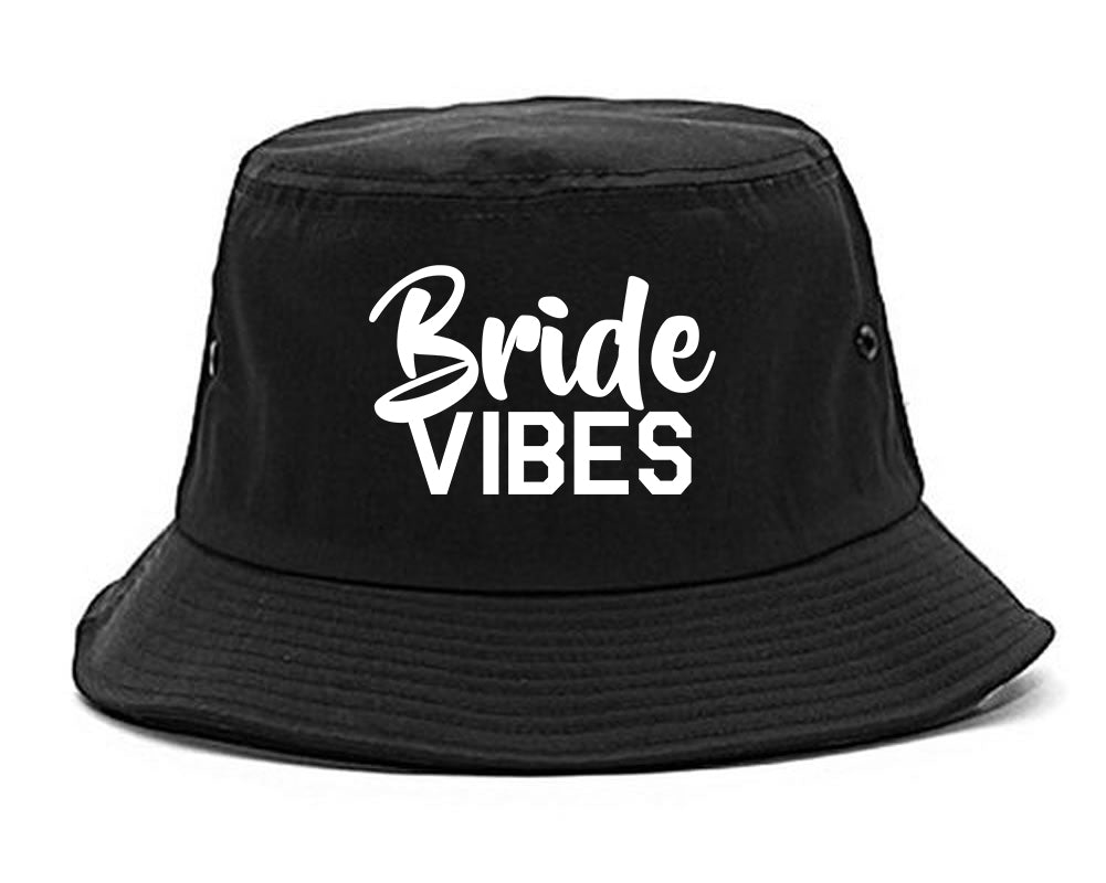 Bride_Vibes_Bridal Black Bucket Hat