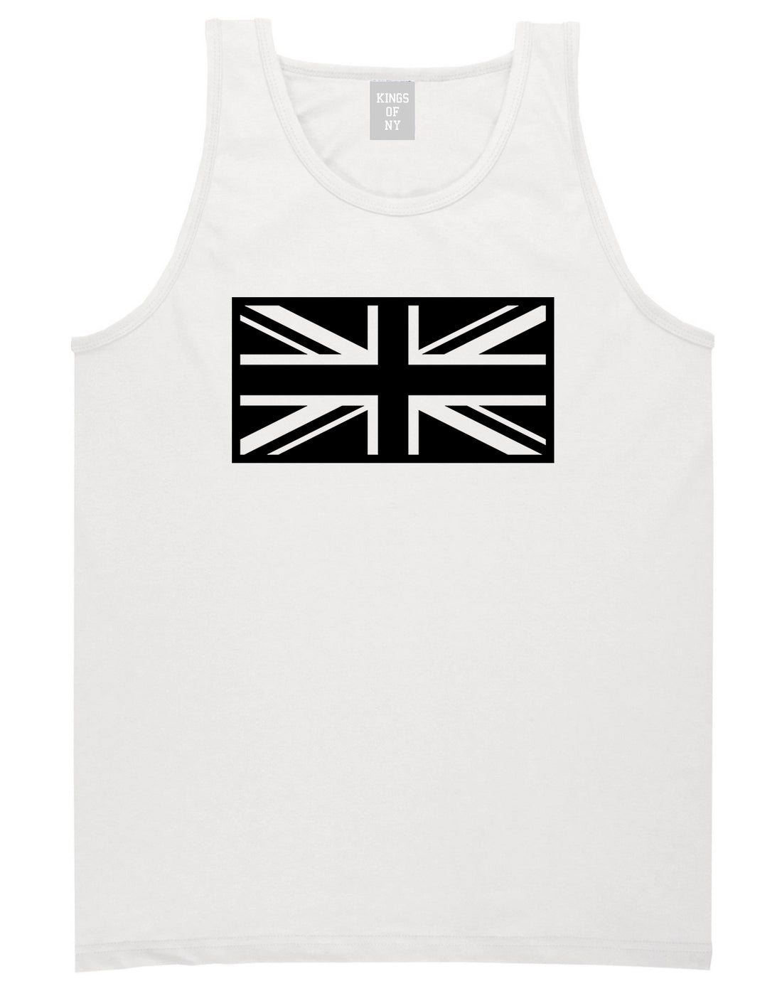 British Army Style White Tank Top Shirt by Kings Of NY