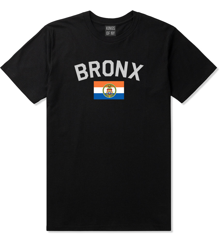 Bronx Flag Mens T Shirt Black