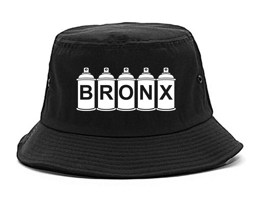 Bronx Graffiti Art Spray Can NY Mens Bucket Hat Black