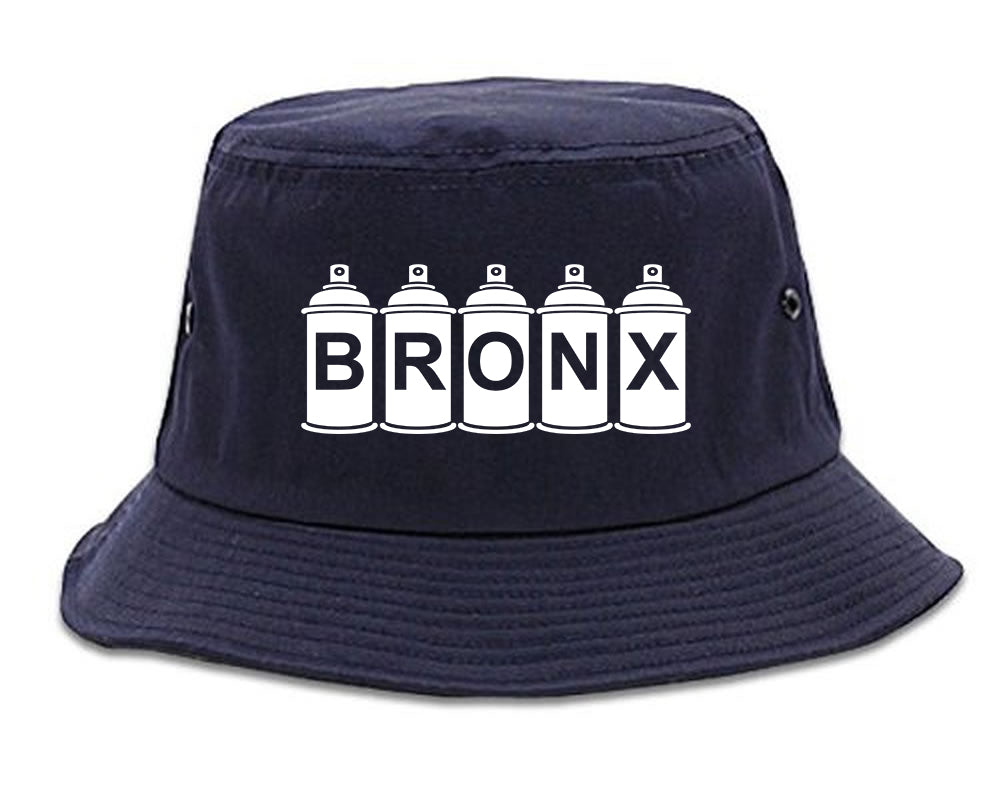 Bronx Graffiti Art Spray Can NY Mens Bucket Hat Navy Blue