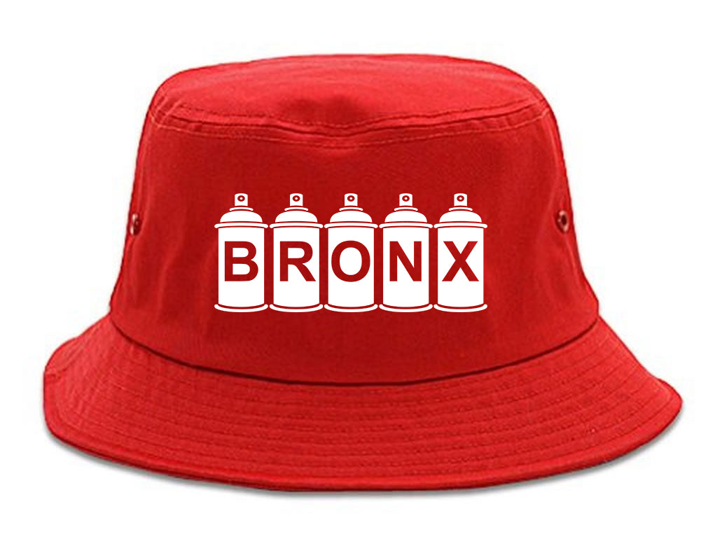 Bronx Graffiti Art Spray Can NY Mens Bucket Hat Red