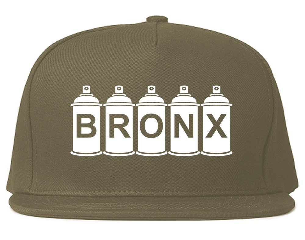 Bronx Graffiti Art Spray Can NY Mens Snapback Hat Grey