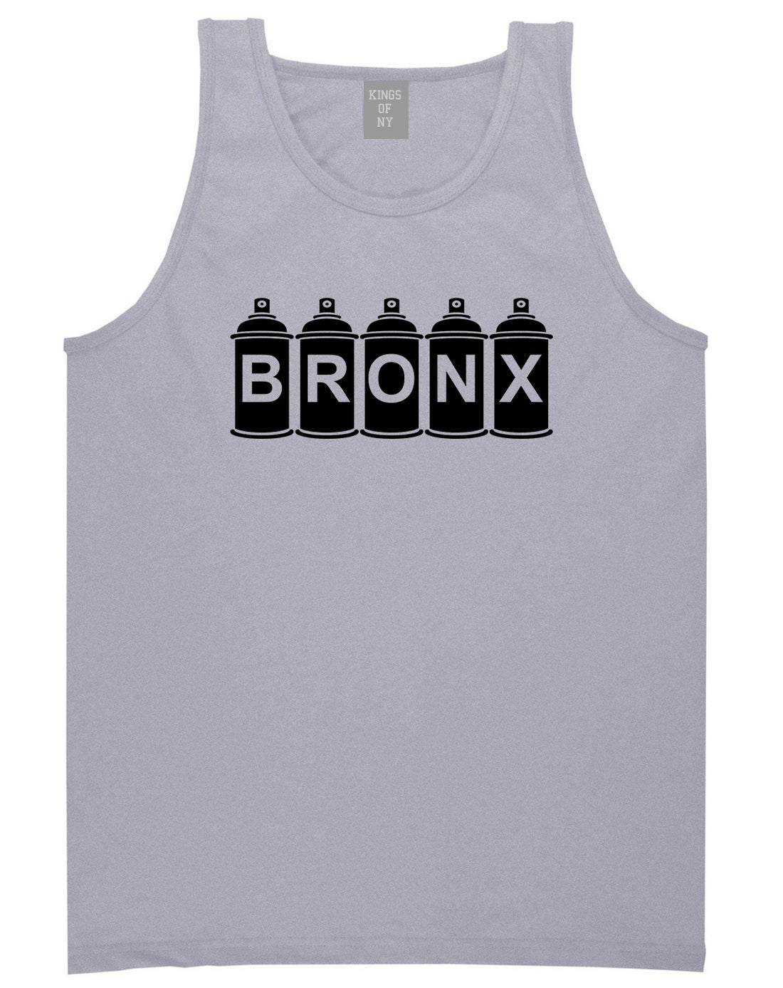 Bronx Graffiti Art Spray Can NY Mens Tank Top T-Shirt Grey