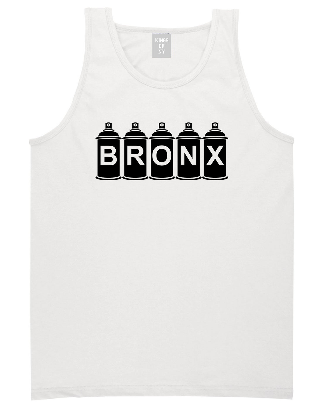 Bronx Graffiti Art Spray Can NY Mens Tank Top T-Shirt White