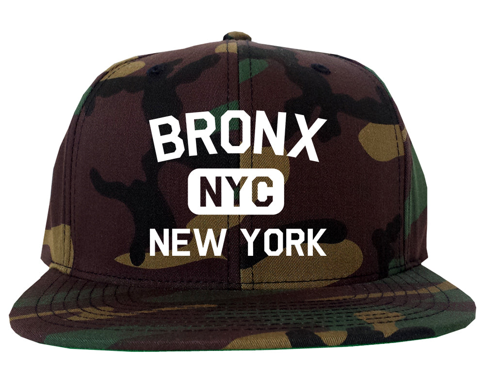 Bronx Gym NYC New York Mens Snapback Hat Army Camo