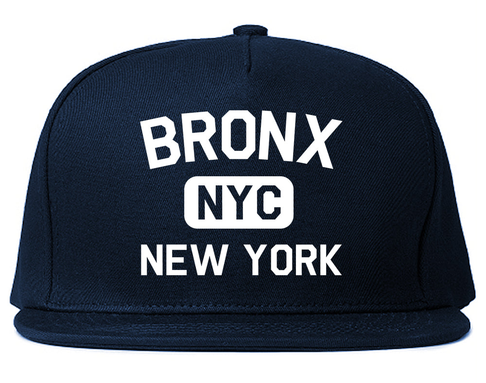 Bronx Gym NYC New York Mens Snapback Hat Navy Blue