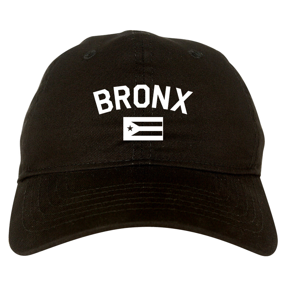 Bronx Puerto Rico Flag Mens Dad Hat Black