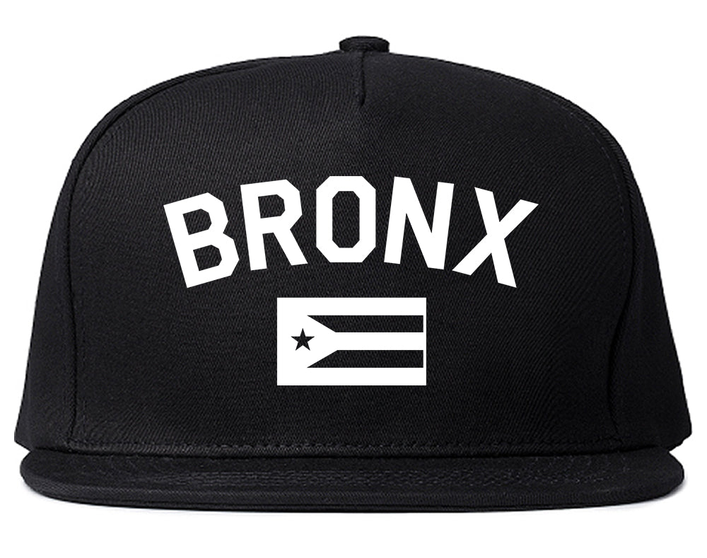 Bronx Puerto Rico Flag Mens Snapback Hat Black