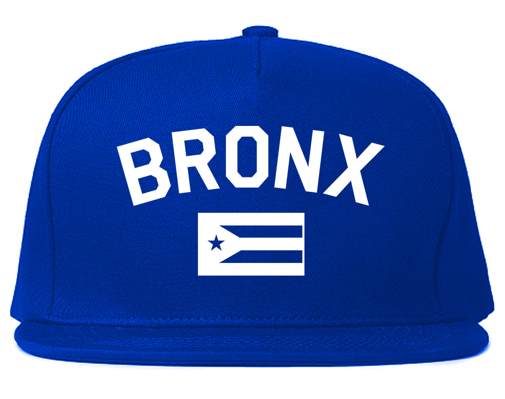 Bronx Puerto Rico Flag Mens Snapback Hat Royal Blue