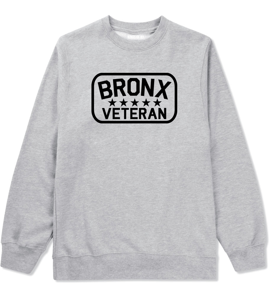 Bronx Veteran Mens Crewneck Sweatshirt Grey