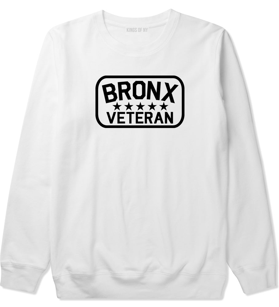 Bronx Veteran Mens Crewneck Sweatshirt White