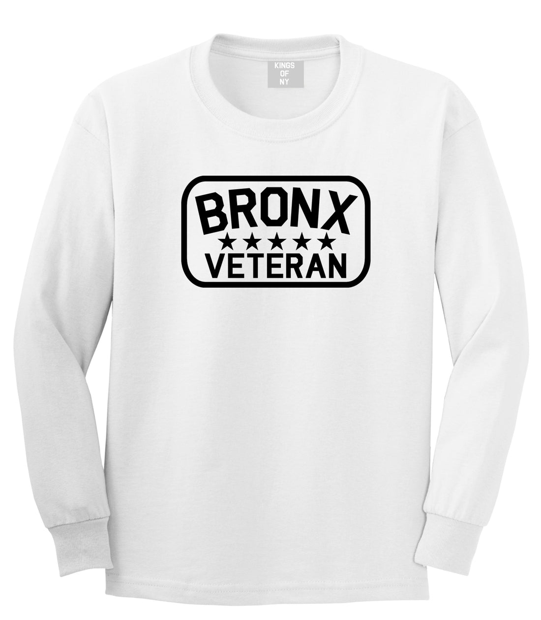 Bronx Veteran Mens Long Sleeve T-Shirt White