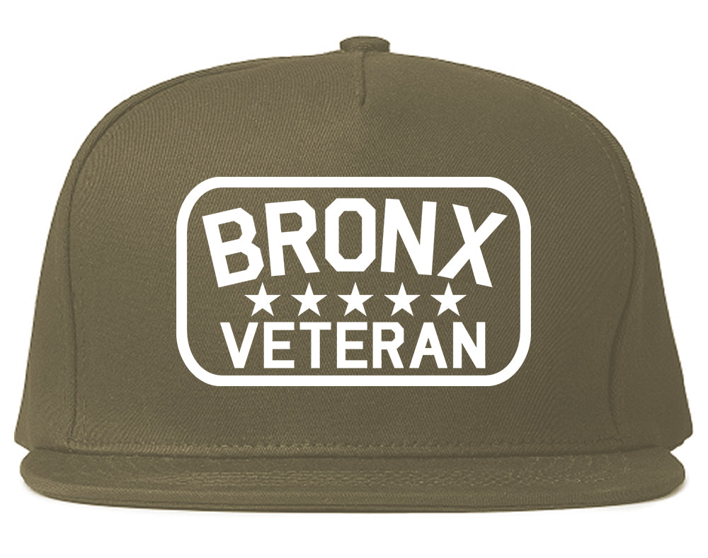 Bronx Veteran Mens Snapback Hat Grey