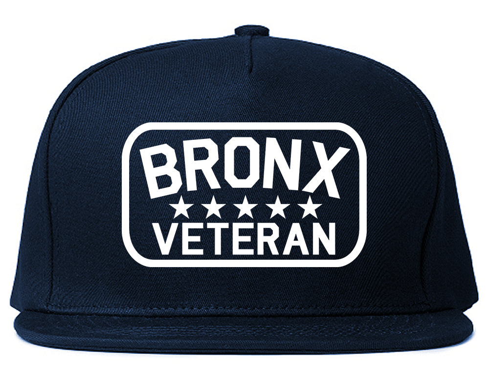 Bronx Veteran Mens Snapback Hat Navy Blue