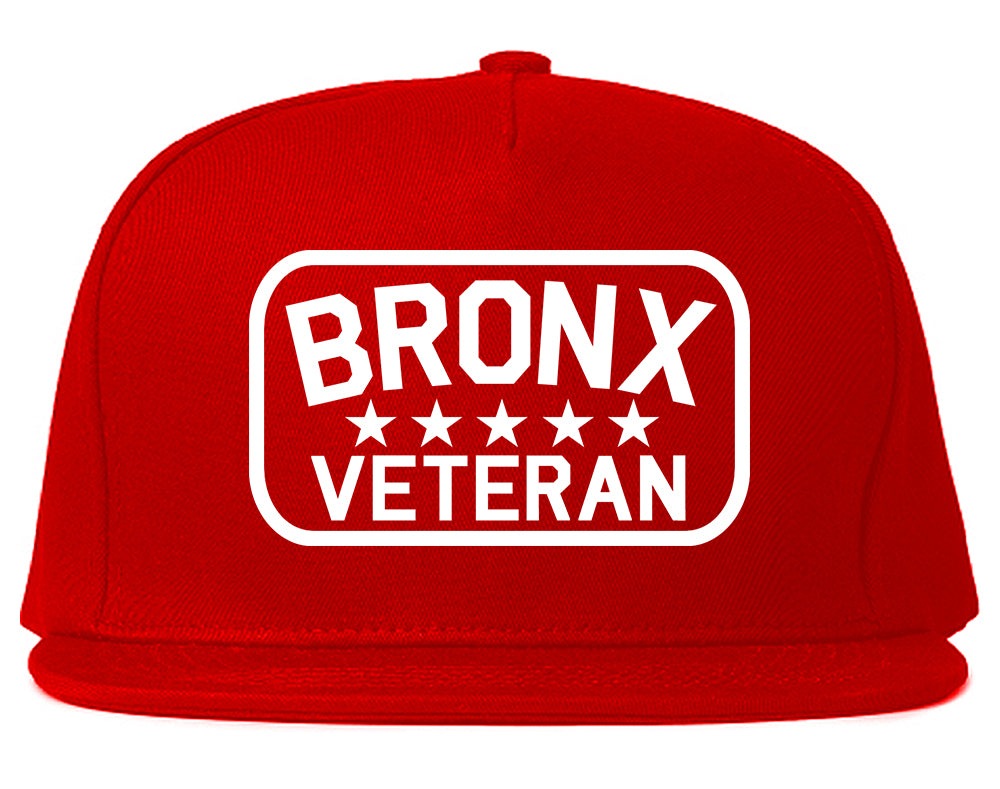 Bronx Veteran Mens Snapback Hat Red