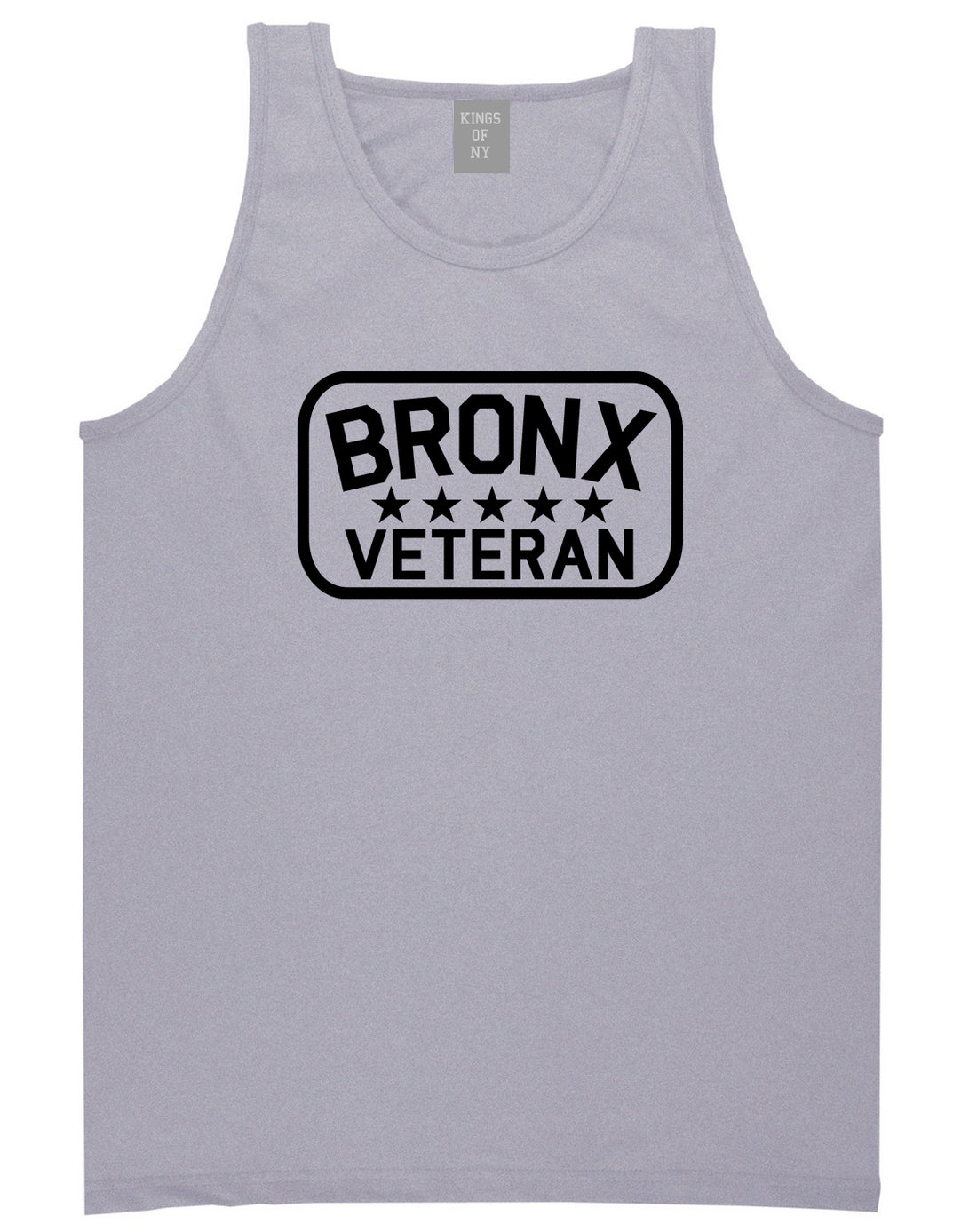 Bronx Veteran Mens Tank Top Shirt Grey